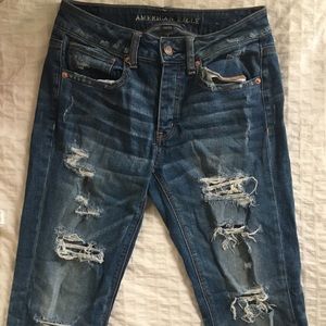 Dark Wash Ripped Jeans
